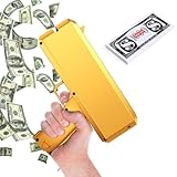 OBEST Geld Pistole Schießen, Geld Pistole Spielzeug, Gefälschte US Dollar Banknoten, Goldene Prop Gun, Geld Regen, Geeignet für Parteien, Hochzeiten, Party Spiele