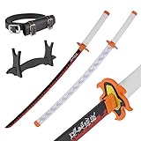 Bambus Anime Katana Cosplay Schwert, Katana Inspiriert Demon Slayer Schwert 105cm / 41 Zoll Hashira Pillars & Protagonist Katana, eine Vielzahl von Stilen zur Auswahl (Kyojuro Rengoku)
