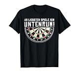 Untenrum Dart Scheibe Darts Dartspieler Kostüm Hemd Outfit T-Shirt