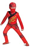 Disguise Offizielles Lego Ninjago Kostüm Kinder Jungen, Ausgefallenes Ninja-kostüm Für Kinder Und Jungen, Halloween-ninjago-kostüm Für Kinder, Jungen, Kai, Rot
