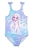 Disney Die Eiskönigin Badeanzug mit Schleifen für Mädchen - ELSA Frozen Kinder Schwimmanzug Blau (DE/NL/SE/PL, Numerisch, 92, Regular, Blau)