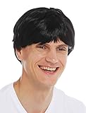WIG ME UP - 2232-ZA103 Perücke Karneval Halloween Herren kurz glatt schwarz