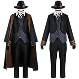 UPUPCOS Chuuya Cosplay Bungou Stray Dogs Cosplay Chuuya Nakahara Kostüm Uniform Hut Full Set Herren Damen Halloween