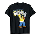 The Simpsons Homer Graphic Man Work Handyman Humor Caution T-Shirt
