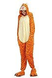 ZKomoL Pyjamas Onesies Cosplay Erwachsene Unisex Tiere Halloween Kostüm Kleid Loungewear, Tigermuster, Medium… (Tiger (Jump Tiger), L)