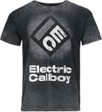 Electric Callboy Square Logo Männer T-Shirt grau XL 100% Baumwolle Band-Merch, Bands