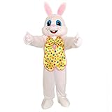 MatGui Osterparty Hasenkostüm Hasen-Maskottchen-Kostüm Erwachsenengröße Verkleidung gelber Hase, gelb, L