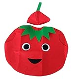 Petitebelle Halloween Weihnachten Obst Gemüse Unisex-Kostüm-Partei-Kleid-Kleidung Einheitsgröße Tomate