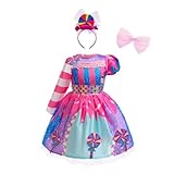 Lito Angels Prinzessin Bonbons Lutscher Kostüm Kleid Verkleidung mit Haarreif für Kinder Mädchen Größe 5-6 Jahre 116, Rose