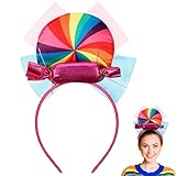 Xinnun Süßigkeiten Stirnband Regenbogen Candy Stirnband Süßigkeiten Haarreif Prinzessin Fee Kopfschmuck Haarschmuck für Ostern Geburtstag Party Karneval Erwachsene Foto Requisiten Dekoration