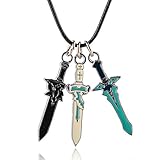 HDmirrorR Multiculture 3 Schwert Anhängern Kette für Sword Art Online Fans