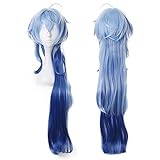 Anime Cosplay Perücke, Genshin Impact Perücke, mit zwei Perückenkappen, für Halloween, Party & etc. (Ganyu Cosplay)