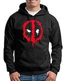 TShirt-People Deadpool Logo Kapuzenpullover Herren 4XL Schwarz