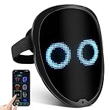 LED-Lichtmaske, Wiederaufladbare LED-Maske Mit Gestenerkennung Für Verschiedene Gesichtsmodi, Glänzende Maske Unterstützt App-Steuerung Für iOS Android, Geeignet Für Kostüm Cosplay Zu Halloween