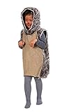 Festartikel Müller ärmelloses Igel Kinderkostüm mit Kapuze in der Größe 116, 118.706.16, Grau/Beige