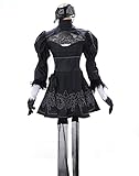 Kawaii-Story MN-27-3 Damen Kleid 5-teilig Set schwarz Gothic Kostüm Cosplay von 2b für Nier Fans (S)