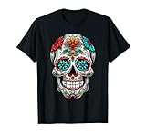 Dia De Los Muertos Deko Mexikanischer Kopf Sugar Skull T-Shirt