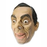 Gesicht Komiker englisch Vollmaske Gummi Comedian Comedy britisch Komik Karneval Fasching Maske Kostüm