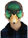 Smiffys Realistische Entenmaske, grün, mit Gummiband