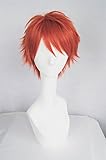 LanTing Cosplay Perücke Mystic Messenger 707 Red Perücke Corta Cosplay Party Fashion Anime Human Costume Full wigs Synthetic Haar Heat Resistant Fiber