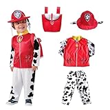 Rppiup Faschingskostüme kinder, Hund-Tierschau-Kostüm für Kind, Kostüm für Jungen Zeichentrickfilm, Kostüm Dress Ups Cosplay für marshall paw patrol Karneval Christmas Part