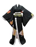 Syqiya Anime Muzan Kibutsuji Outfit Cosplay Kostüm Herren Schwarz XXL (Chest 122-127cm)