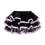 Karneval Kostüm Damen Elastische Petticoat Lichter Midirock Faltenrock Tutu Rock Mädchen Tütü Rock Tanzkleid a Linien Hoch Taillierter Reifrock Cosplay Festliche