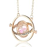 ysister Zeitumkehrer,Zeitumkehrer Kette Hermine,Sanduhr Halskette 360 Grad Zeit Konverter Sanduhr Anhänger, Wizard Potter mit Sanduhr Requisiten Cosplay Fans