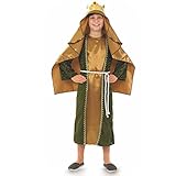 Fun Shack Goldenes Heilige drei Könige Kostüm Kinder, Heiligen Drei Könige Kostüm, Kostüm Heilige drei Könige Mit Heilige drei Könige Krone, Sternsinger Kostüm Kinder, Krippenspiel Kostüm L