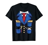 Zugführer Kostüm Schaffner Lokführer Kinder Damen Herren T-Shirt