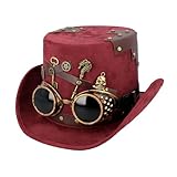 Boland - Hut Keypunk für Erwachsene, Kopfbedeckung für Faschingskostüme, Karneval, Mottoparty und Festivals, Steampunk