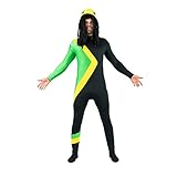 Bodysocks Jamaikanischer Bobschlitten Cool Running Kostüm (Medium)