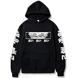 RONGJUN Unisex Bakugou Katsuki Cosplay Hoodies Anime MHA Pullover Sweatshirt für Halloween Kostüm, Schwarz 2, Small