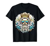 Poseidon Gangsta Kostüm Dreizack Gott altgriechisch T-Shirt