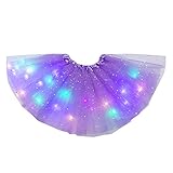 Hifot Mädchen Tutu Rock LED, Tüllrock Kinder Ballettrock Pailletten Led Lichter Kleid Tutu für kleine Mädchen, Prinzessin Tanzrock tanzkleid