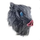 Inosuke Maske Anime Hashibira Wild Hog Latex Helm Wildschwein Cosplay Kostüm Halloween Merchandise Zubehör Party Requisiten