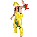 Nines d´Onil Herren Kostüm Fischer Petri mit 2 Piranhas OneSize Angler Fasching Karneval
