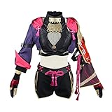 XINTAYEL Genshin Impact Kuki Shinobu Cosplay Kostüm Full Set Halloween Outfit für Frauen