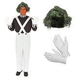 Fun Shack Braun Fabrik Arbeiter Kostüm Herren, Zwergenkostüm Herren, Zwergenkostüm für Männer, Film Kostüme Herren, Kostüm Fasching Männer, Karneval Kostüm Herren - L