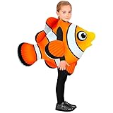 W WIDMANN MILANO Party Fashion - Kinderkostüm Tropenfisch, Overall, Clownfisch, Unterwasserwelt