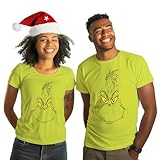 United Labels Grinch T-Shirt Unisex, Grün, L, Rundhals, Shirt Kurzarm für Damen und Herren, Oberteil Weihnachten