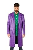 Suitmeister Herren Kostüm Mantel - Halloween Joker Kostüm - Slim Fit - Offizielle DC Comics Kleidung - Lila