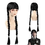 YKHSUAOU Perücke für Damen,Lange Geflochtene Schwarze Perücken ，Lange schwarze geflochtene Perücken，für Cosplay PartyFaschingskostüme Karneval HalloweenMerchandise Geschenke.