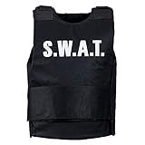 W WIDMANN MILANO Party Fashion - Einsatzweste SWAT, für Kinder, schwarz, Geheimagent, Karneval, Mottoparty