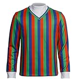 Erwachsene Halloween Cosplay Kostüm Herren Bert Ernie T-Shirt Mehrfarbig gestreift Langarm T-Shirt Basic Pullover Top Shirt, Bert, XX-Large