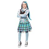 Rubies Frankie Stien Deluxe Kostüm für Mädchen, Kleid, Gamaschen, Gürtel und Clip, offizielles Monster High Kostüm für Karneval, Weihnachten, Geburtstag, Party und Halloween Halloween
