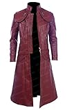 EU Fashions DMC Devil May Cry 5 Dante Cosplay Kostüm Roter Mantel, Aus Echtleder, XX-Large