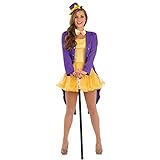 Fun Shack Lila Fabrik Besitzer Kostüm für Damen, Frack Lila Kostüm Damen, Lila Blazer Damen, Karneval Frack Damen XL