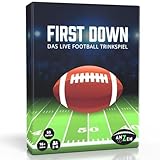 First DOWN - Das Live Football Trinkspiel | Kartenspiel | passend zu American Football Spielen der NFL inkl. Super Bowl Mitbringsel für Football-Fans und Männer | Partyspiel