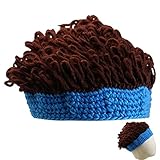 Facynde Kinderperücke | Warmer Baumwoll-Woll-mit braunem Haar für Kinder,Auffälliger Halloween-Kostü Cosplay Winter Kinnted Hat für Outdoor-Aktivitäten von Jungen und ädchen